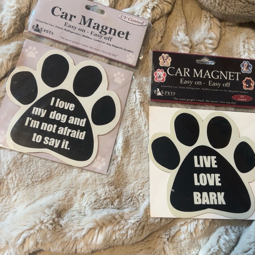 NEW | Paw Print Car Magnet Set | Pets Animals Car Decal Accessories